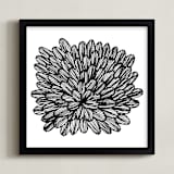 "eccentric leaves" - Art Print in black by Ramoncita - Framed