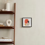"Between the Lines III" - Art Print in coral by Svitlana Martynjuk - In a Room