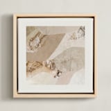 "Mountage 1" - Art Print in Putty by Melanie Severin - Framed Canvas