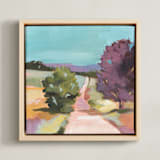 "Cranberry Trail 1" - Art Print in Cranberry Yellow by AlisonJerry - Framed Canvas