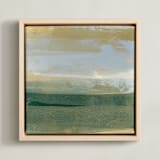 "Open Field 1" - Art Print in Grass by Julia Contacessi - Framed Canvas
