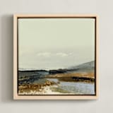"Pierce" - Art Print in Muted Green by Mande Calhoun - Framed Canvas