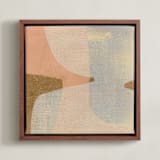 "Tumbling 2" - Art Print in coral by Carrie Moradi - Framed Canvas