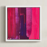 "Even in the dark you are luminous" - Art Print in neon magenta by Erin McCluskey Wheeler - Framed Canvas