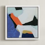 "Urban Flow 2" - Art Print in Blue Jewels by Eunmee Studio - Framed Canvas