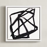 "Sable Song" - Art Print in midnight black by Juniper Briggs - Framed Canvas