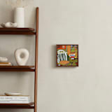 "Cozy Home" - Art Print in Yellow Ochre by Arrin Kartel - In a Room