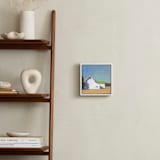 "Main Road Barn" - Art Print in Robin's Egg by Carol C. Young - In a Room