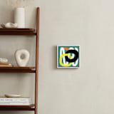 "Feather Step Modern " - Art Print in Teal Green by Amantha Tsaros - In a Room