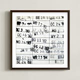"Date Due" - Art Print in Ivory by ALICIA BOCK - Framed