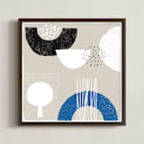 "Associate 2" - Art Print in Brilliant Blue by Francesca Iannaccone - Framed