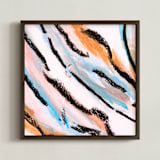 "left arching" - Art Print in robin's egg blue by Carol Fazio - Framed
