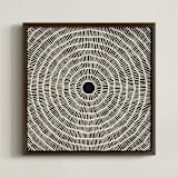"Starburst" - Art Print in Apricot White on Blackcurrant by Leanne Friedberg - Framed