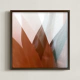 "Papel" - Art Print in Orange Rust by Tania Medeiros - Framed
