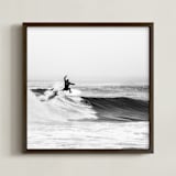 "Surfs Up" - Art Print in black & white by Kamala Nahas - Framed
