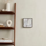 "Southern Cotton Single Bloom Square" - Art Print in Neutrals by Angela Simeone - In a Room