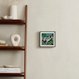 "Zebra" - Art Print in Emerald Green by Emilie Simpson - In a Room