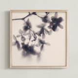 "Veiled Petals" - Art Print in Soft Pink by Karen Kardatzke - Framed