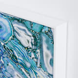 "Metallic abstract marble art" - Art Print in White by Oana Prints - Frame Close-up