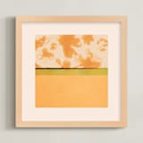"Fusion 1" - Art Print in Saffron by Kamala Nahas - Framed