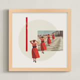 "Well Red" - Art Print in Red Dress by Kamala Nahas - Framed