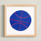 "Electric Sports 3" - Art Print in Cobalt by Carrie Moradi - Framed