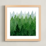 "Forest" - Art Print in Forest Green by Priscilla Lee - Framed