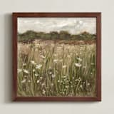 "Field of Lace" - Art Print in Terre Verte by Lorent and Leif - Framed