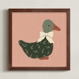 "Kindred Friends 1" - Art Print in Blush by Rachel Mattern - Framed