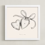 "Locket: Custom Print" - Custom Print in Cream by Ani Somi - Framed