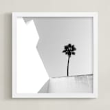 "Structured Palm" - Art Print in Black & White by Zani van Zyl - Framed