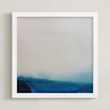 "Lands 11" - Art Print in turquoise by Nell Waters Bernegger - Framed