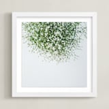 "Gypsophila" - Art Print in emerald green by Marabou Design - Framed