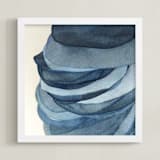 "Sky Pebbles 4" - Art Print in Sea, Sky, Pebbles by Jenny Phillips - Framed