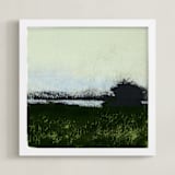 "Morning Dew" - Art Print in Sage by Krista Messer - Framed