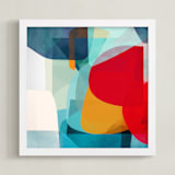 "Harmony I" - Art Print in White by Carmen Guedez - Framed