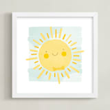 "Sunny" - Art Print in Sky by Susan Asbill - Framed