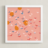 "No Problems" - Art Print in peach by raven erebus - Framed