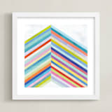 "Converge" - Art Print in Rainbow by melanie mikecz - Framed