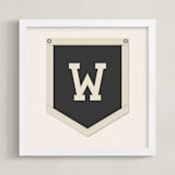 "Initial Banner" - Personalized Art Print in Noir by taylorVdesign - Framed