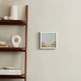 "Striped houses" - Art Print in Gray Blue by Lena Erysheva - In a Room