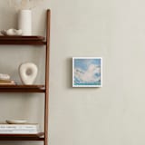 "White Blur" - Art Print in sky blue by Jennifer Hallock - In a Room