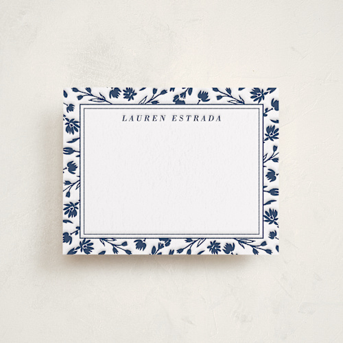 This is a aegean personalized stationery thank you cards with letterpress by Oma N. Ramkhelawan called pressed frame printing on coventry320 in standard