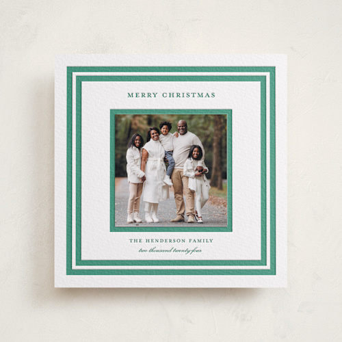 This is a cucumber photo mount holiday cards with letterpress by Megan Davis called roma printing on somerset500 in photo_mount