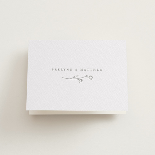 This is a ash wedding thank you cards with letterpress by Jennifer Postorino called essence printing on coventry320 in standard