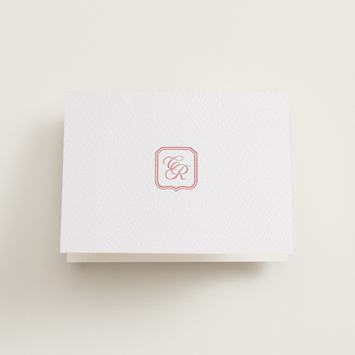 This is a grapefruit wedding thank you cards with letterpress by Megan Davis called bowery printing on coventry320 in standard