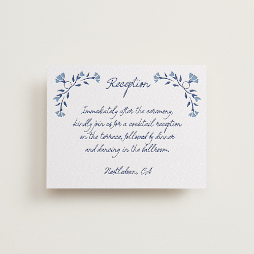 This is a lapis letterpress wedding invitations with letterpress by Tamara Hilje called talavera printing on somerset500 in standard
