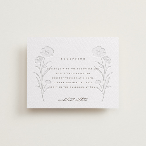 This is a cacao bean letterpress wedding invitations with letterpress by chocomocacino called shiruko printing on white cotton in standard