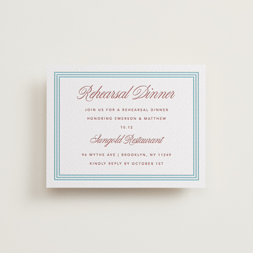 This is a rosewood enclosure cards with letterpress by Kelly Watkins called charm printing on somerset500 in standard
