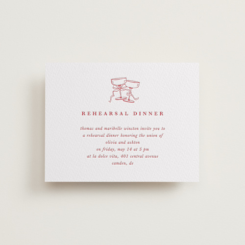 This is a scarlet enclosure cards with letterpress by Charter Oaks Creative called classic cherries printing on somerset500 in standard